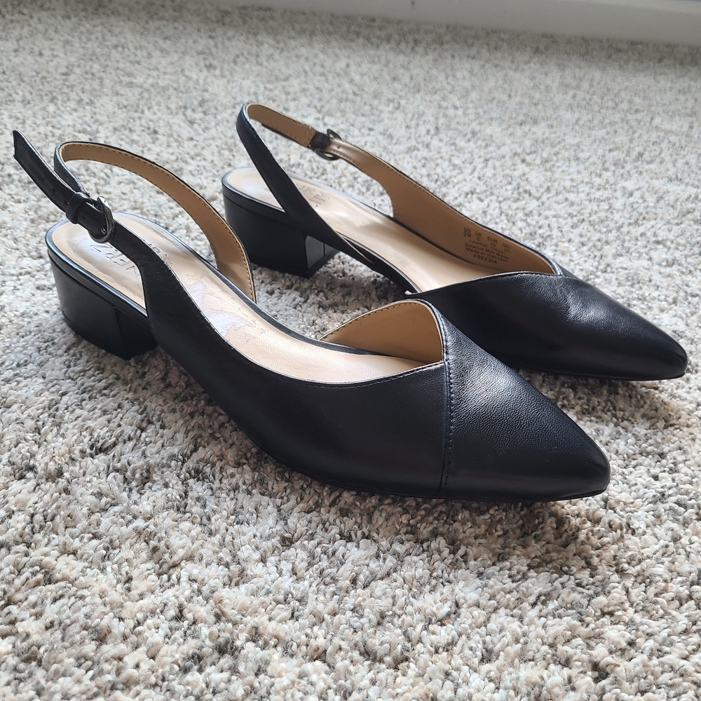 Naturalizer Black Heels with Slingback Design